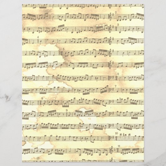 ステンドセピアシート音楽スクラップブック紙 (正面)