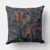 ステンドデントブルーの色合いの老朽銅 クッション (裏面)