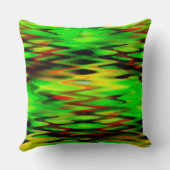 ステンドバーングリーン形成抽象芸術ジグザグ クッション (裏面)
