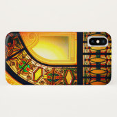 ステンドビクトリアングラスイエローエレガント黒 Case-Mate iPhoneケース (裏面(横))