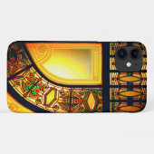 ステンドビクトリアングラスエレガント金ゴールド黒 Case-Mate iPhoneケース (裏面(横))