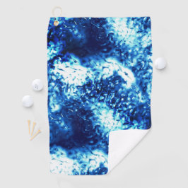 ステンドフラッシュのような青い色は曇りガラスのように見える ゴルフタオル