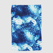 ステンドフラッシュのような青い色は曇りガラスのように見える ゴルフタオル (正面)