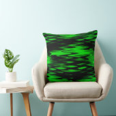 ステンドブラックとグリーンの形成抽象芸術がジグザグに クッション (椅子)