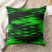 ステンドブラックとグリーンの形成抽象芸術がジグザグに クッション (ブランケット)