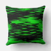 ステンドブラックとグリーンの形成抽象芸術がジグザグに クッション (裏面)