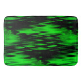ステンドブラックとグリーンの形成抽象芸術がジグザグに バスマット (正面)