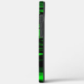 ステンドブラックとグリーンの形成抽象芸術がジグザグに Case-Mate iPhoneケース (裏面 / 左)