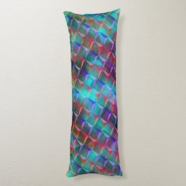 ステンドブルーの薄紫と3Dまたはピンクの三角形 ボディピロー