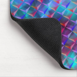 ステンドブルーの薄紫と3Dまたはピンクの三角形 マウスパッド