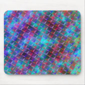 ステンドブルーの薄紫と3Dまたはピンクの三角形 マウスパッド (正面)