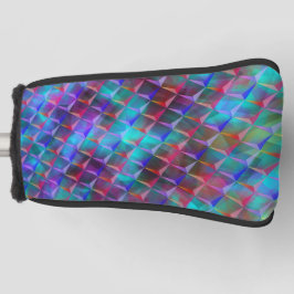 ステンドブルー薄紫および3Dまたはピンクの三角形トート ゴルフヘッドカバー