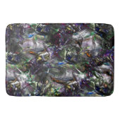 ステンドヘッ絵を描クな派手な暗いカラフル バスマット (正面)