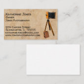 ステンドリ素朴ネンアンティークカメラフォトグラファー 名刺 (正面/裏面)