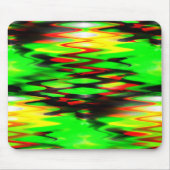ステンドレッドとグリーンの形成抽象芸術がジグザグに マウスパッド (正面)
