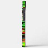 ステンドレッドとグリーンの形成抽象芸術がジグザグに Case-Mate iPhoneケース (裏面 / 左)