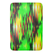 ステンドレッドとグリーンの形成抽象芸術ジグザグ バスマット (正面縦)