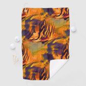 ステンド抽象芸術モザイクスケッチ、素朴な燃焼金ゴールド ゴルフタオル (インサイチュ)