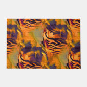 ステンド抽象芸術モザイクスケッチ、素朴な燃焼金ゴールド ドアマット (正面)