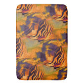 ステンド抽象芸術モザイクスケッチ、素朴な燃焼金ゴールド バスマット (正面縦)