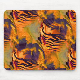 ステンド抽象芸術モザイクスケッチ、素朴な燃焼金ゴールド マウスパッド