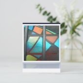 ステンド_ガラス_彫刻 ポストカード (スタンド正面)