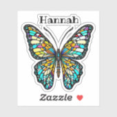 ステンパーソナライズされたカラフルドグラスバタフライ シール (シート)