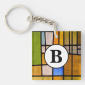 ステンパーソナライズされたドグラスアクリル系キーチェーン キーホルダー (正面)