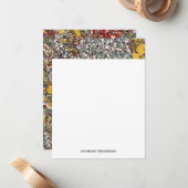 ステンパーソナライズされたドグラスフローラジャーナル ノートカード (正面/裏面インサイチュ)