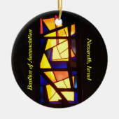 ステンパーソナライズされたドグラス窓オーナメント セラミックオーナメント (正面)