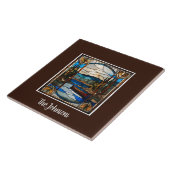 ステンパーソナライズされたフェイクドグラスカヌー景観 タイル (側面)