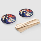 ステンフェイクドグラスのファンをカップルでセット ハンドファン (組立なし)