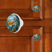 ステンフェイクドグラスウミガメ セラミックノブ