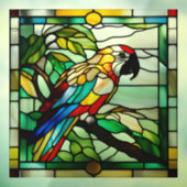 ステンフェイクドグラスオウム ウィンドウサイン (シート3)