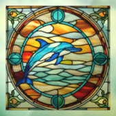 ステンフェイクドグラスジャンピングイルカ ウィンドウサイン (シート3)