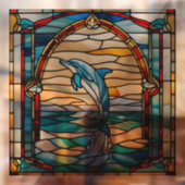 ステンフェイクドグラスジャンピングイルカ ウィンドウサイン (シート2)