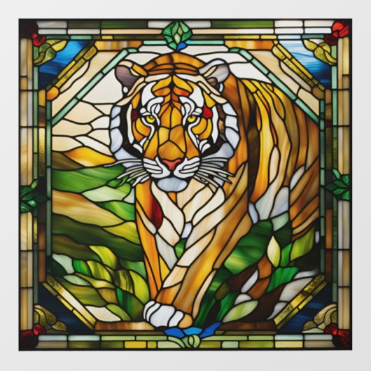 ステンフェイクドグラスタイガー ウィンドウサイン (シート)