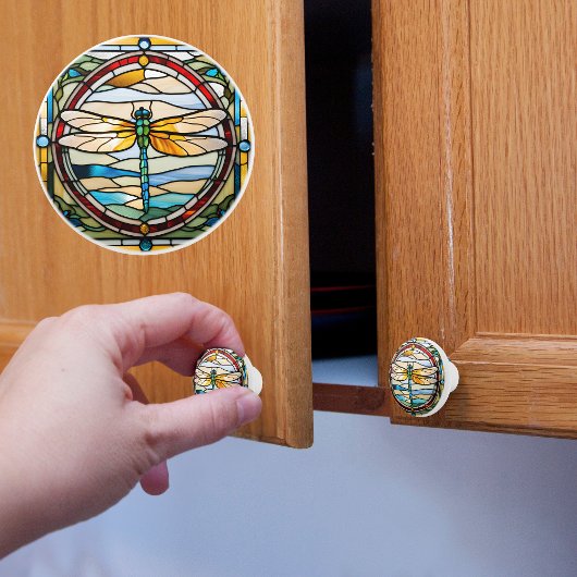 ステンフェイクドグラストンボ セラミックノブ