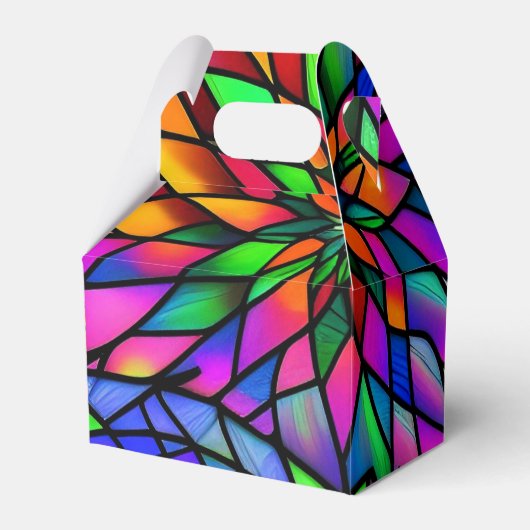 ステンフェイクドグラス切妻 フェイバーボックス (正面サイド)