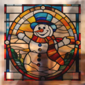 ステンフェイクドグラス雪だるま（大） ウィンドウサイン (シート2)