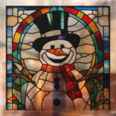 ステンフェイクドグラス雪だるま（大） ウィンドウサイン (シート2)