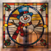 ステンフェイクドグラス雪だるま（大） ウィンドウサイン (シート2)