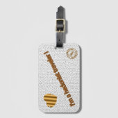 ステンモダンドグラス白い旅行 ラゲッジタグ (正面縦)