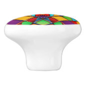 ステンモダンドグラス – 明るい絵を描形状 セラミックノブ (側面)