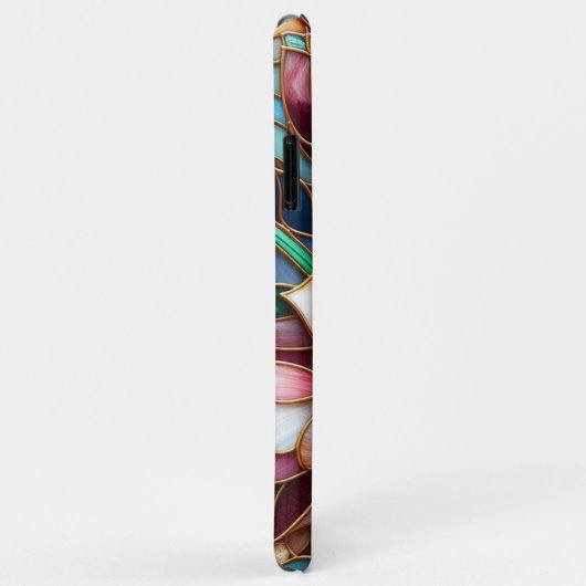 ステンユニークドグラスフローラモザイクアートパターン Case-Mate iPhoneケース (裏面/右)