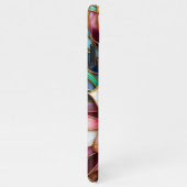 ステンユニークドグラスフローラモザイクアートパターン iPhoneケース (右側)