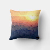 ステンユニークドグラス効果の夕焼け クッション (裏面)