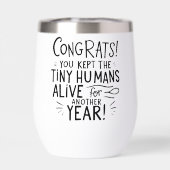 ステンレおもしろいスのワインカップ – 耐久性のある旅行 (背面)