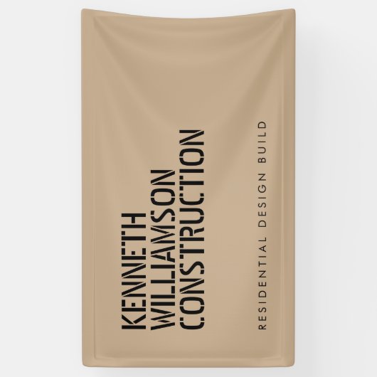 ステンレはっきりしたド建築ライトタン 横断幕 (縦)