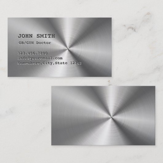 ステンレクールス製フェイクOB/GYN名刺 名刺 (正面/裏面)